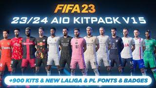 23/24 AIO Kits V15 Mod For FIFA 23 (+900 Kits, New Fonts, New Badges) TU17.1