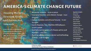 America's Climate Change Future – Session 1: Coastal properties and climate change