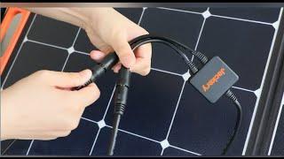 SolarSaga 100W Solar Panel Unboxing & how to parallel connect