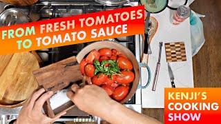 Easy to Make Red Sauce From Fresh Summer Tomatoes | Kenji's Cooking Show