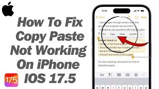 How To Fix Copy Paste Not Working On iPhone ! 2024