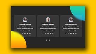 How to Create Testimonial Slider with Owl Carousel | CSS Glassmorphism