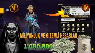 FREE FİRE REKOR KIRAN MİLYONLUK GİZEMLİ HESABLARI İNCELİYORUZ !!!