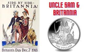 Uncle Sam & Britannia - WWII 80th Anniversary - British Virgin Islands - $10 Silver - Pobjoy Mint