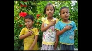 Nepali National Song (Rasta Gaan) Three cute children singing.