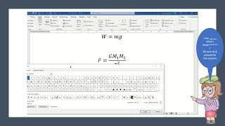 Using Equations' Editor in Word and typing subscripts and superscripts