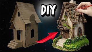 Как сделать сказочный дом - ночник из картона своими руками / DIY