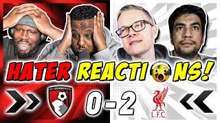 LIVERPOOL RIVALS & HATERS DEVASTATED  REACTION TO BOURNEMOUTH 0-2 LIVERPOOL | PREMIER LEAGUE