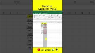 Remove Duplicate Values in Excel