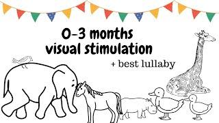 Stimulasi visual bayi 0-3 bulan - lagu pengantar tidur bayi - Tontonan bayi 0-6 #baby #tummytime