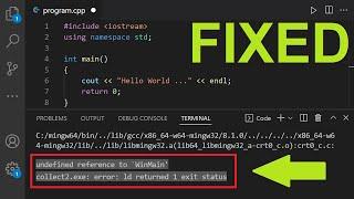 Fix Error: Undefined Reference to WinMain | Collect2.exe: error: ld returned 1 exit status | C/C++