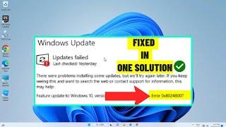 (FIXED) Windows Update Error Code :0x80248007 | two solution | windows 10/11