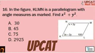 Geometry | Parallelogram [UPCAT, College Entrance Test, AFPSAT, Mathematics]