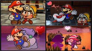 Paper Mario The Thousand-Year Door Remake - Mario Kissed by all Female Partners (4K)