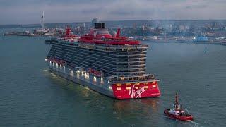 Virgin Voyages Resilient Lady Arrival into Portsmouth Harbour 27/08/2024