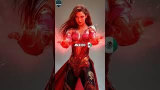 COUNTRIES AS SCARLET WITCH #ai #marvel #superherofusion #avengers #scarlet #scarletwitchedit