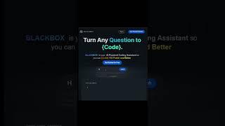 turn any question into code using Blackbox.ai