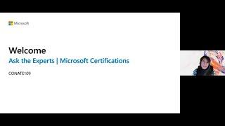 Ask the Experts: Microsoft Certification | CONATE109