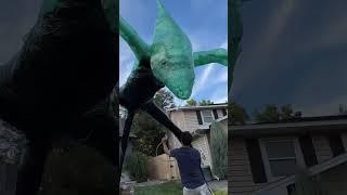 We built a 14 ft tall Stranger Things Mind Flayer!! Shout out to @BuildItDad for the help!