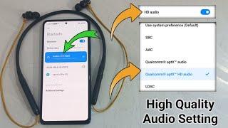 HD audio Setting Bluetooth neckband in Redmi mobile | improve Bluetooth audio