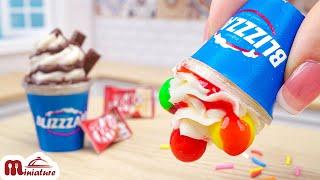 Making Miniature Dairy Queen Blizzard In Mini Kitchen | ASMR Cooking Mini Food