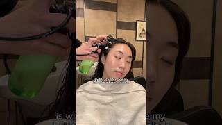 Getting a 15 step scalp treatment in Korea?!!! #korea #spa #headspa #scalptreatment