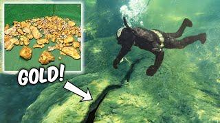 Diver Discovers Gold In Underwater Crack!