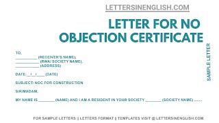 Letter for Issuance of NOC for Construction Work – Sample Request Letter