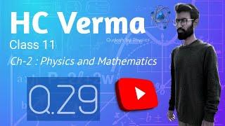 HC Verma Physics solution Class 11 Ch-2 | Q.29 | cbse jee neet by Qudrah by Physics #neet