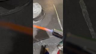 Making a helmet shape with molten electrical solder! #moltenmetal #satisfying #helmet