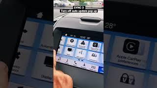 Ford Ranger - SYNC 3 How to turn off the auto update pop up screen