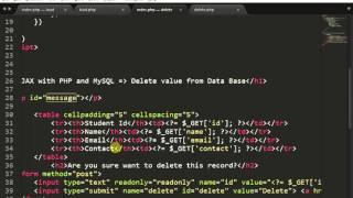 Delete Data from MySQL Database using jQuery + AJAX + PHP