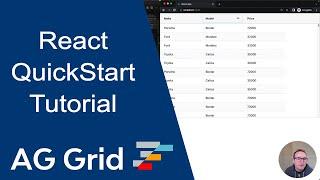 Quickstart Tutorial for the React Data Grid from AG Grid