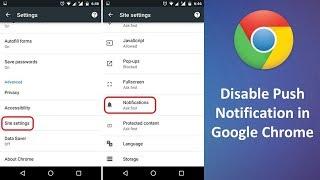 How to Disable Push Notification in Google Chrome on Android