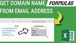 Get Domain Name from email Address | RIGHT, LEN, FIND Function
