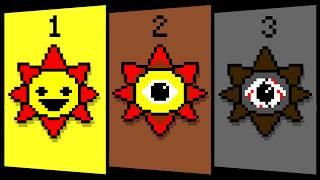 Mr Sun all phases in 8-Bit (Sprunki)