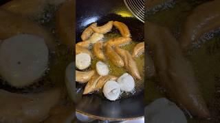 Fish ball and kikiam with yummy sauce #asmr #satisfayingsounds #asmrsounds  #satisfying  #shorts