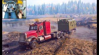 Rescuing a Lost Trailer - SnowRunner | Logitech g29 gameplay