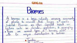 Biomes #GEOG-211 #geography #pu