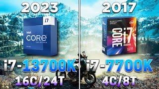 Core i7 13700K (2023) vs Core i7-7700K (2017) | PC Gameplay Benchmark Tested (6 Yrs. Difference)