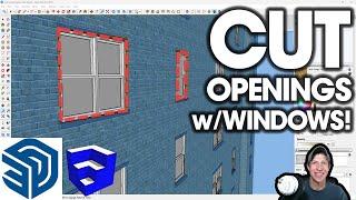How to Create Windows that CUT OPENINGS in SketchUp!