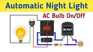 Automatic Night Light using Relay 230v AC