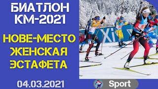 Биатлон. Кубок мира 2021. Нове-место. Женская эстафета. 04.03.2021