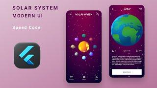 Flutter Solar System Modern UI - Speed Code | Source Code Github