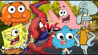 MUGEN Request 764: SpongeBob, Darwin, Spider-Man VS Patrick Star, Gumball, Squidward