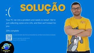 Solução para tela azul no Windows notebook e computador  / Como resolver problema da tela azul