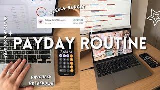 PAYDAY ROUTINE | how I budget, paycheck breakdown + account setup 