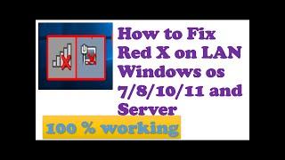 How to fix red cross on network icon windows 7/8/10/11/server #getdot #subscribe #how #network #fix