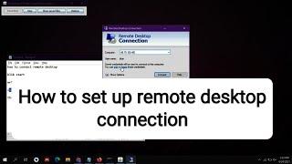 How to Connect Remote Desktop Connection to RDP