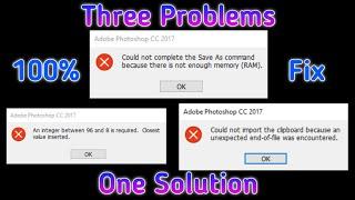 How to fix Could not complete the save as there is not enough memory Ram Photoshop in Tamil